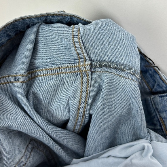 NEW Topman Baggy Jeans Mid Blue Wash Size 32 x 32 Relaxed Fit Denim Button Fly - Picture 11 of 13